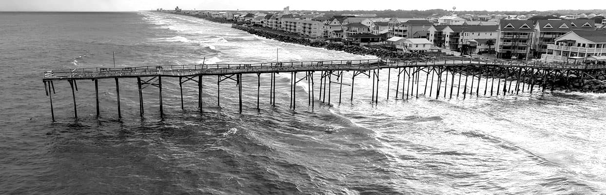 Carolina Beach Pier imaged from drone